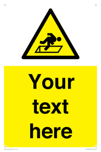 Custom Warning Hatch Sign